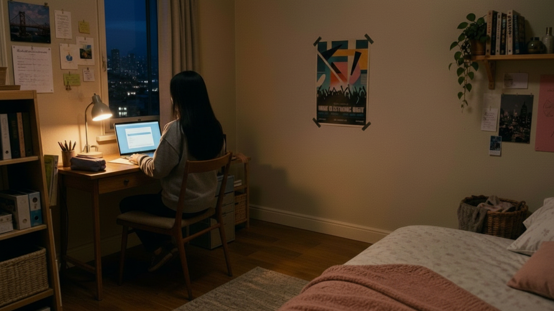 Samantha's bedroom behind the advisory
